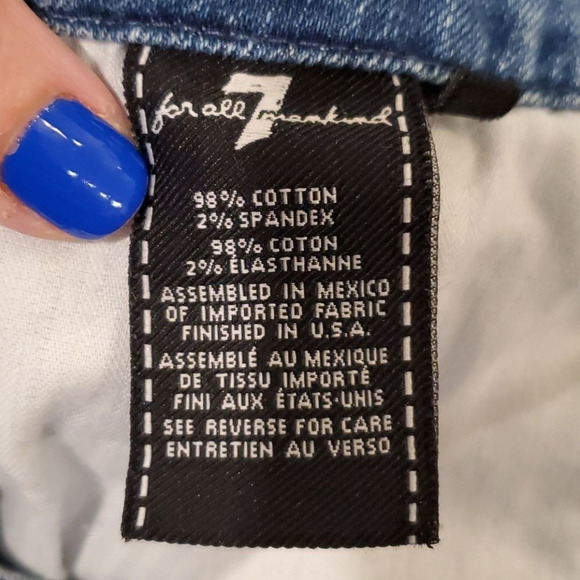 7 for all mankind jean mini skirt size 29 - Picture 2 of 9